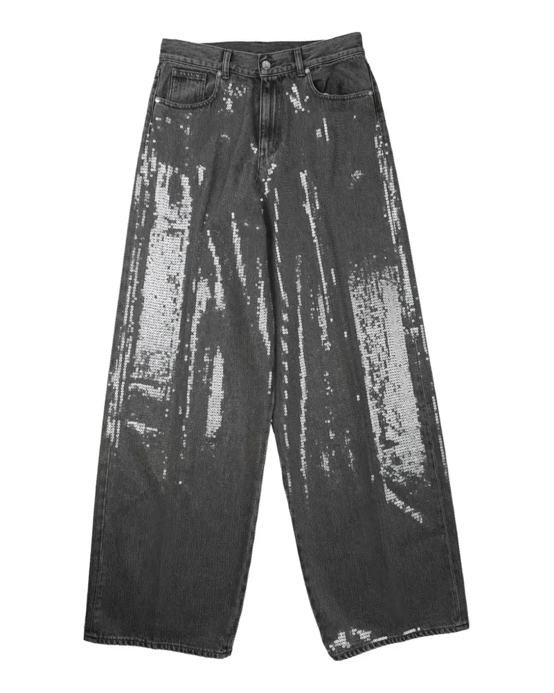 nine:inthe:morning sequin-embellished jeans - Grau Grau