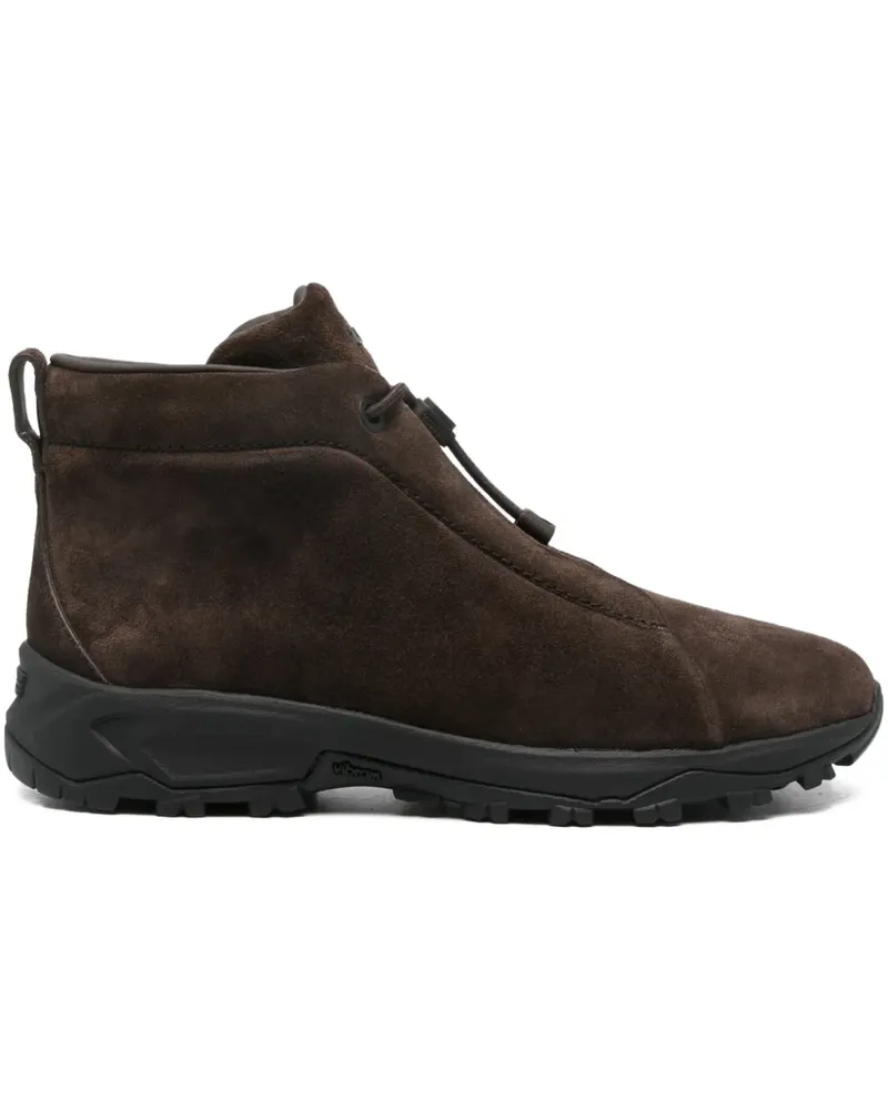 Ermenegildo Zegna drawstring suede sneakers - Braun Braun