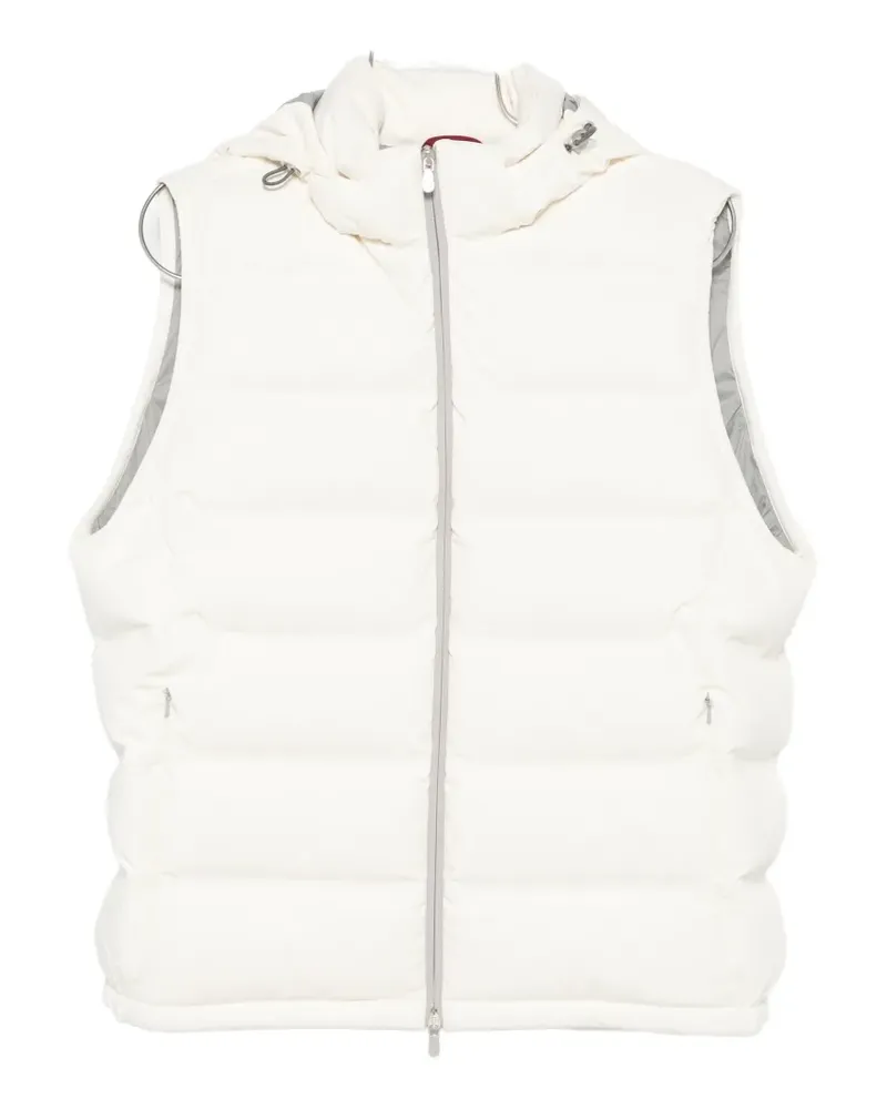 Brunello Cucinelli quilted hooded gilet - Nude Nude