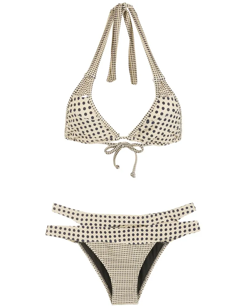 Amir Slama Bikini mit Polka Dots - Nude Nude