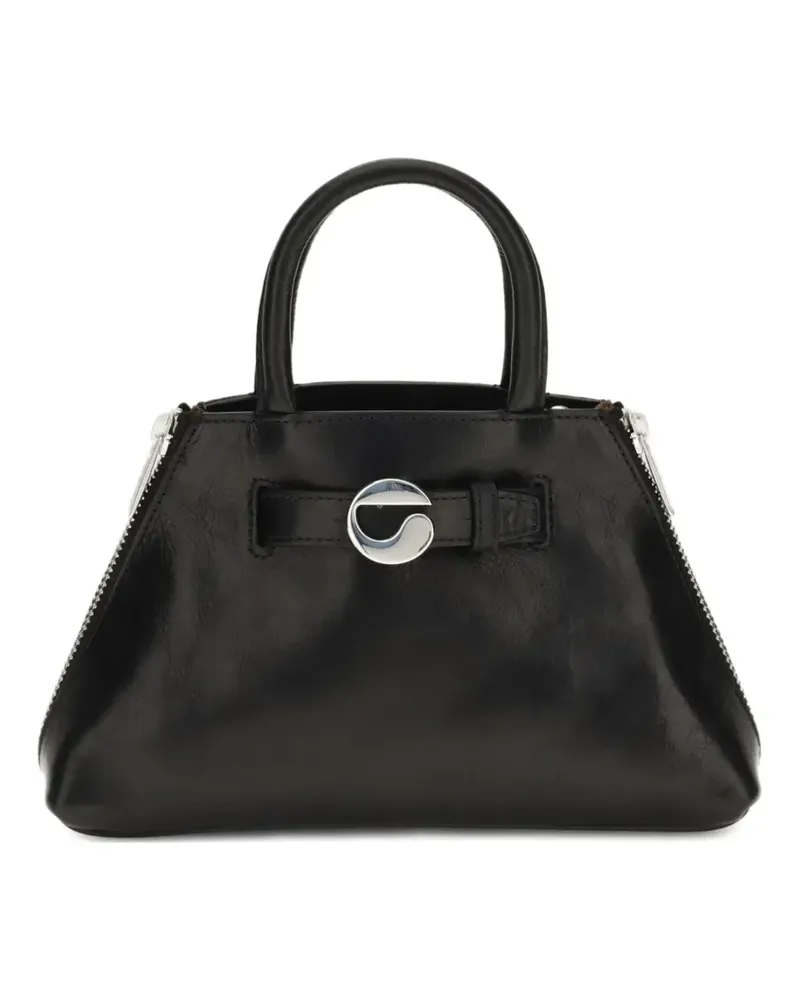 COPERNI Mini Data zip-detail leather tote bag - Schwarz Schwarz