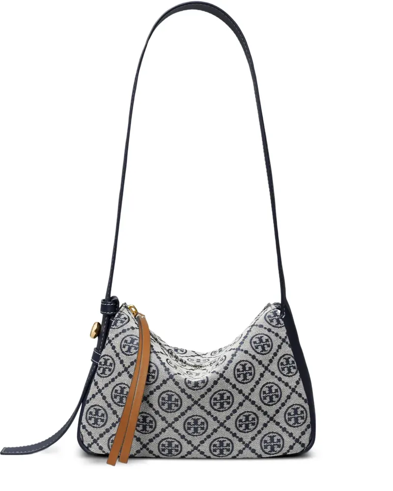Tory Burch Kleine Romy T Monogram Schultertasche - Blau Blau
