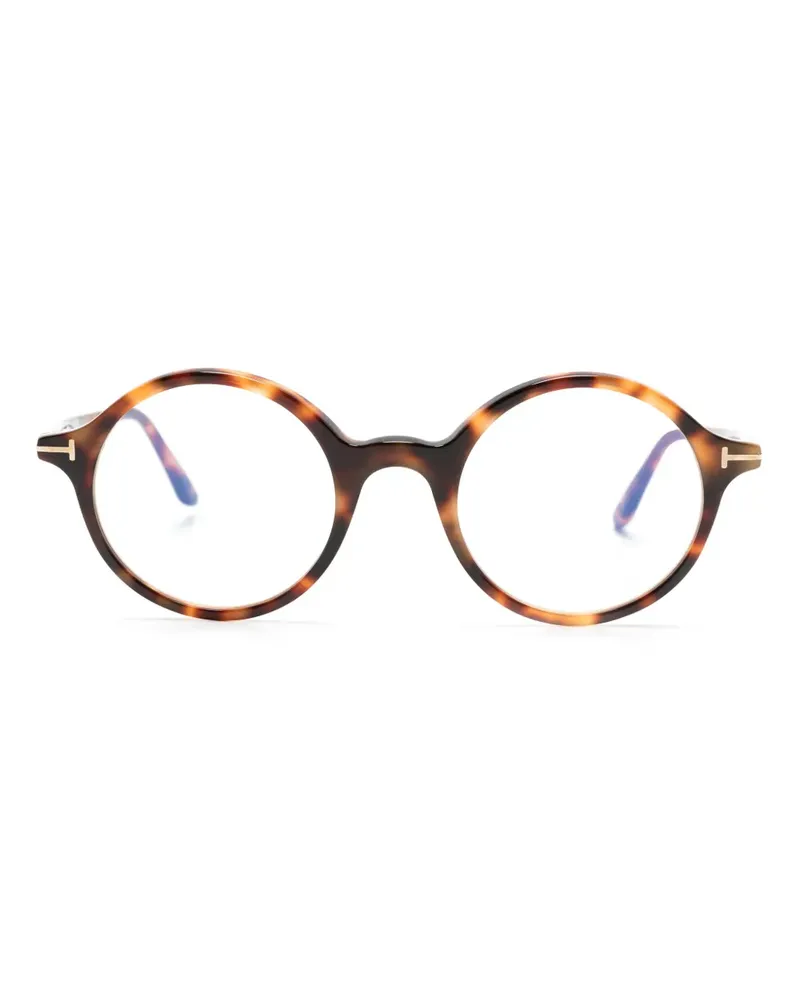 Tom Ford Runde Brille in Schildpattoptik - Braun Braun