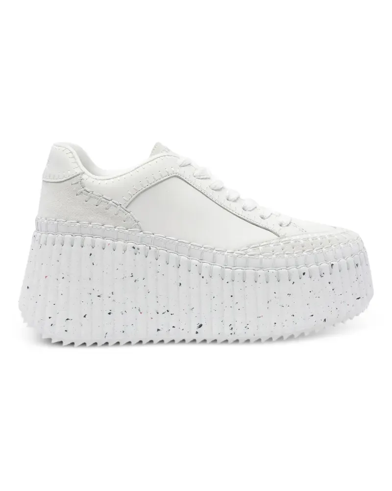 Chloé Nama Sneakers mit Wedge-Absatz - Weiß Weiß