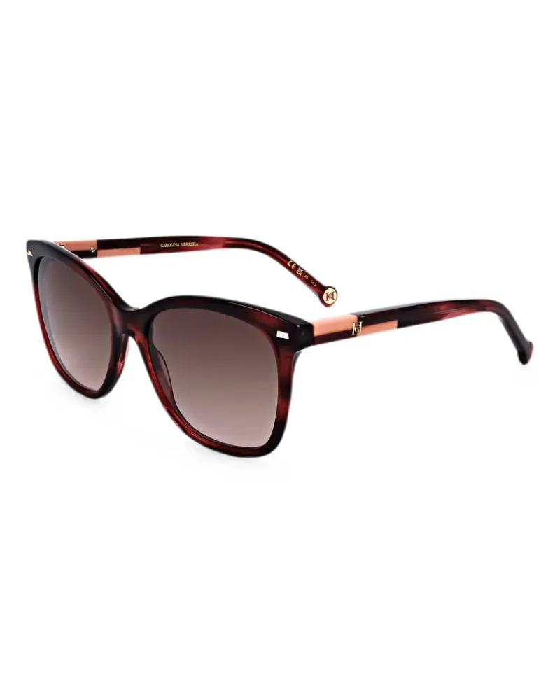 Carolina Herrera New York Sonnenbrille mit Cat-Eye-Gestell - Rot Rot