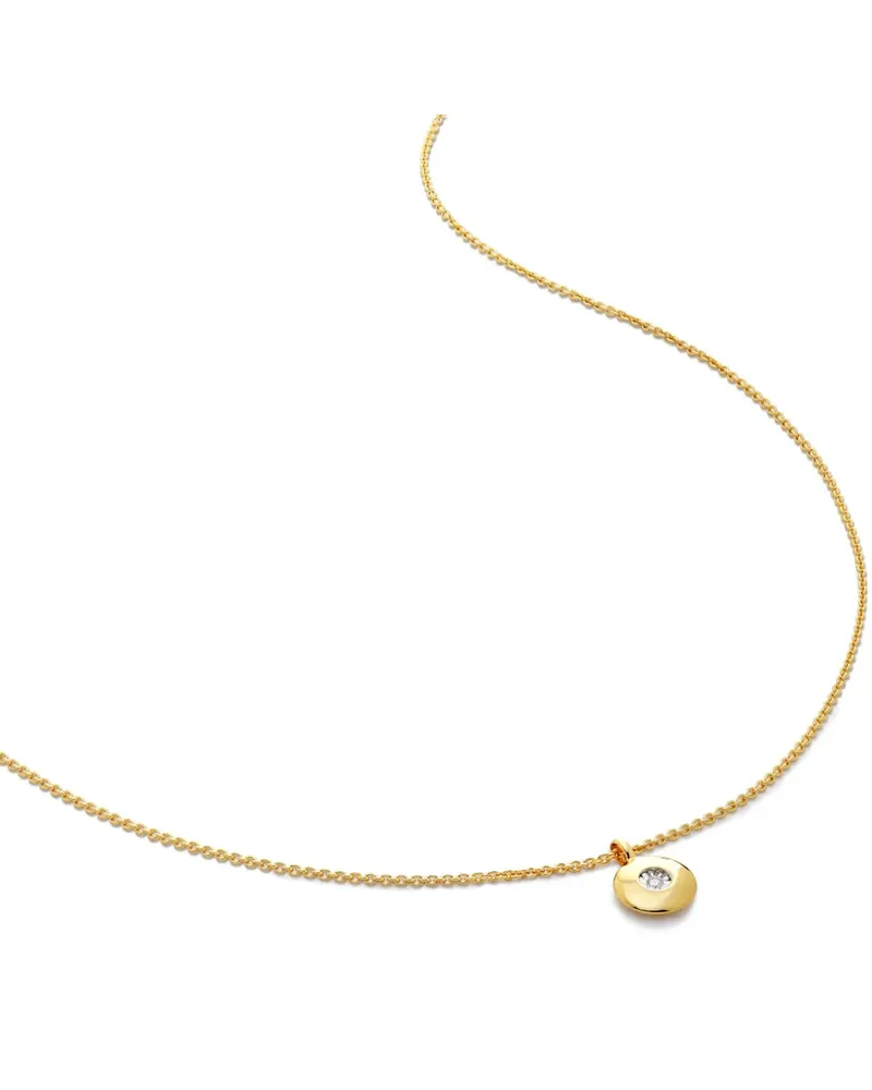 Monica Vinader 18kt Goldhalskette mit Diamanten Gold