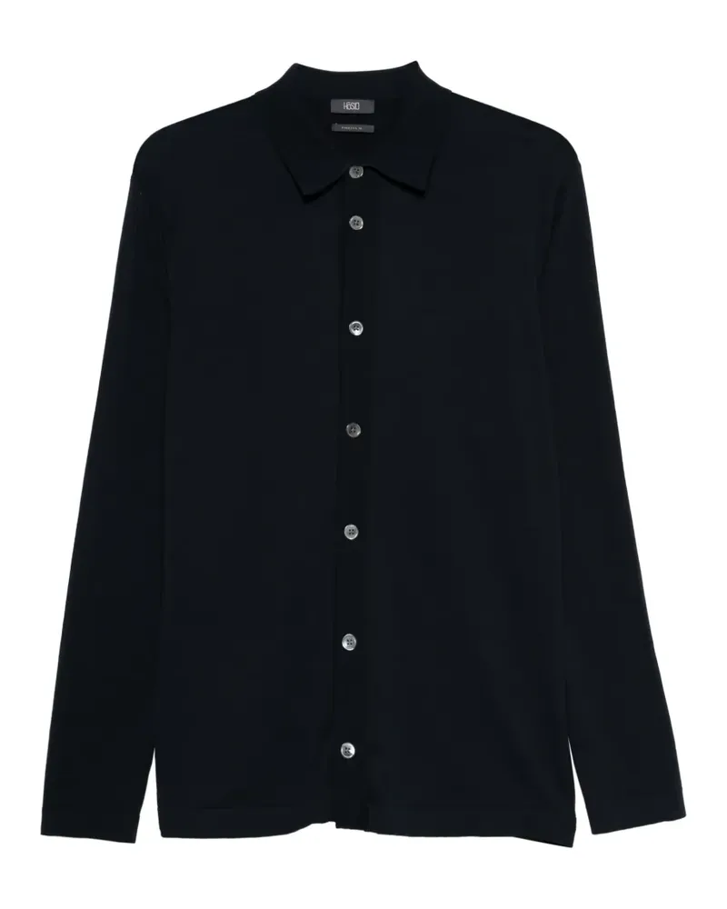 HOSIO Klassisches Hemd - Blau Blau