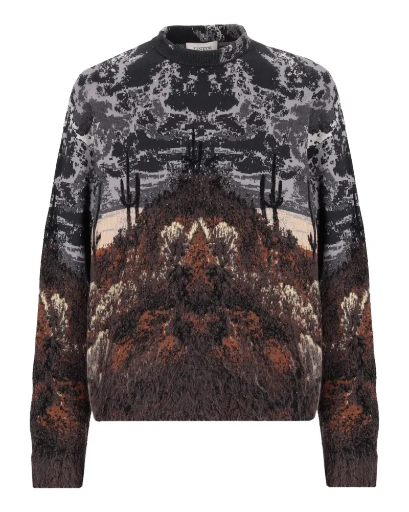 Laneus Pullover mit Rundhalsausschnitt - Schwarz Schwarz