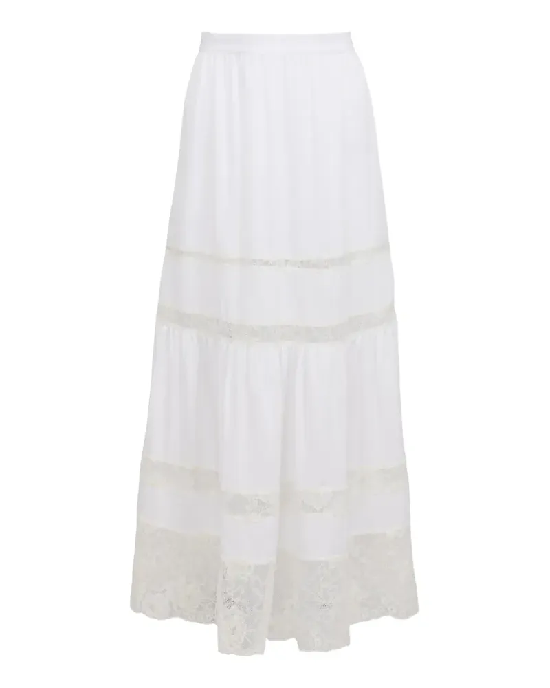 Fleur Du Mal Juliet Maxirock aus Spitze - Weiß Weiß