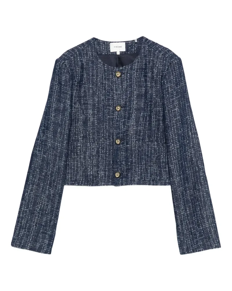 Frame Denim Tweed-Jacke mit Knöpfen - Blau Blau