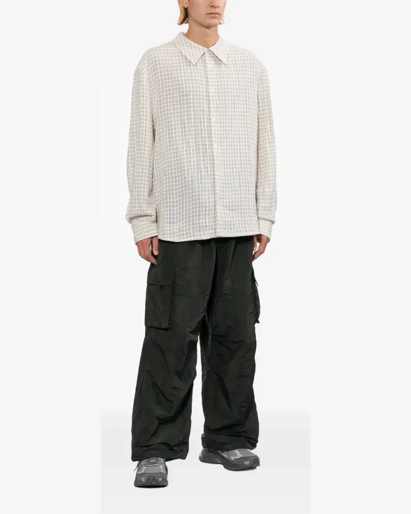 Comme des Garçons Cargohose in Knitteroptik - Blau Blau