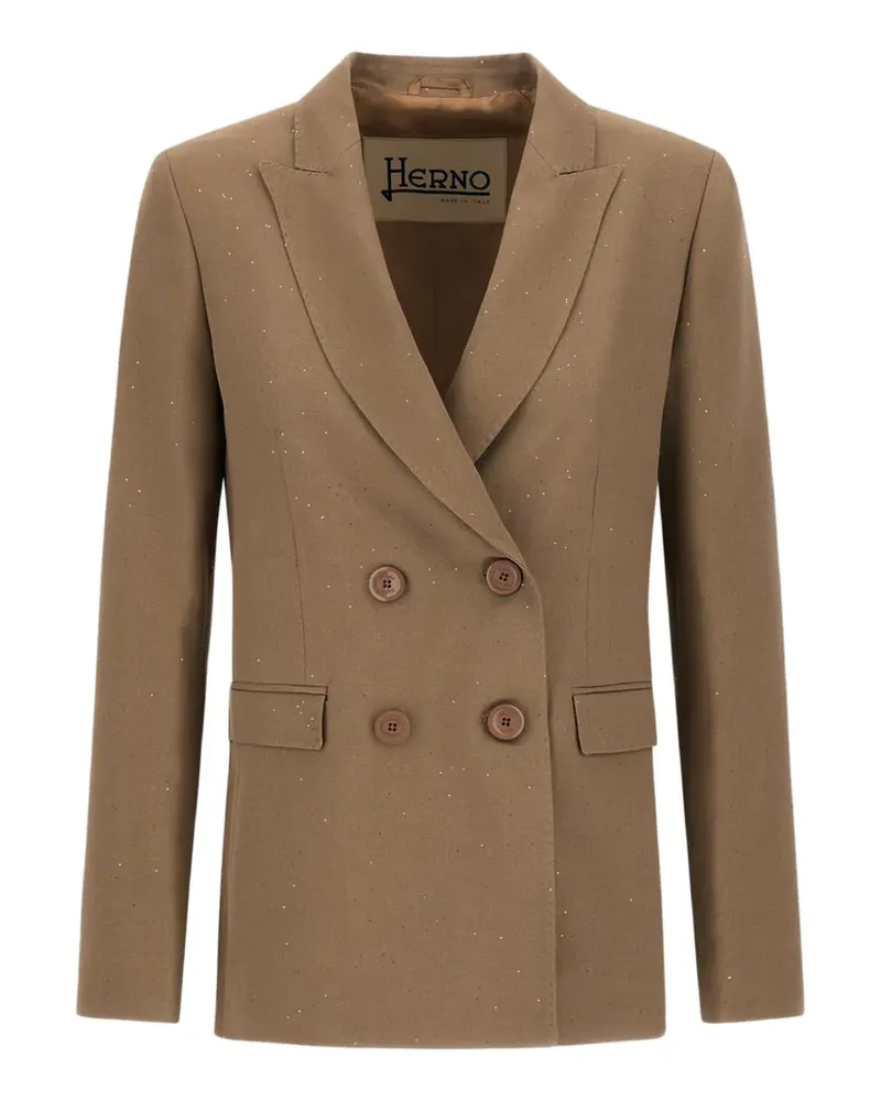 Herno Doppelreihiges Sakko mit Pailletten - Nude Nude