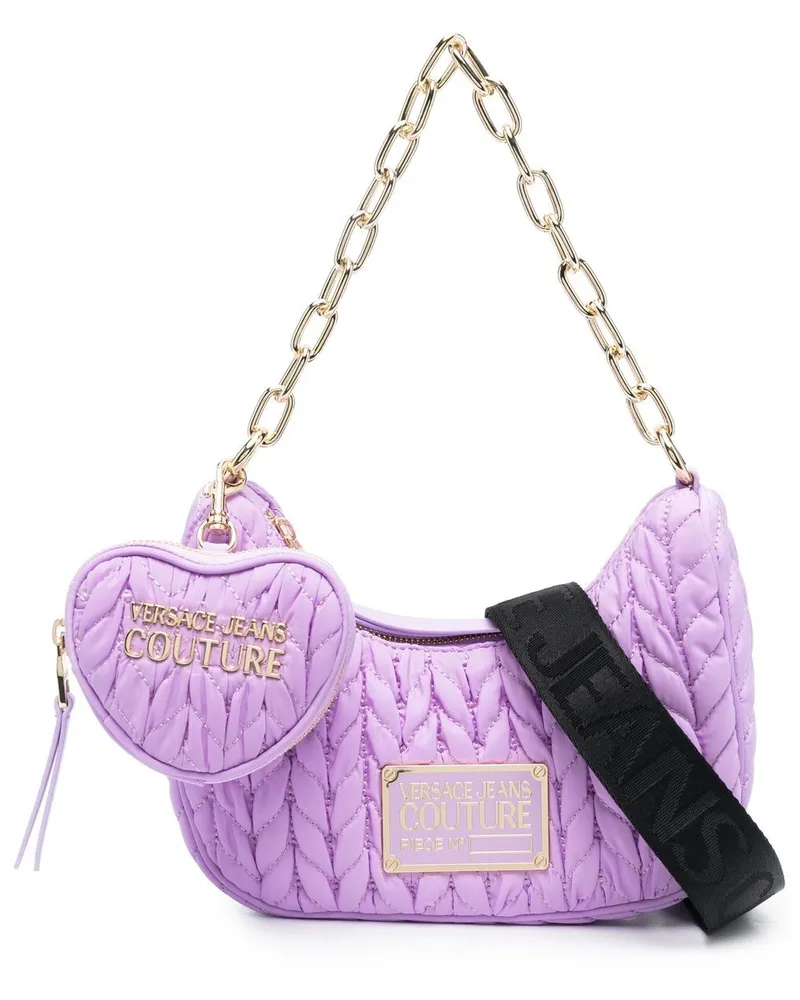 Versace Jeans Schultertasche aus Faux-Leder - Violett Violett