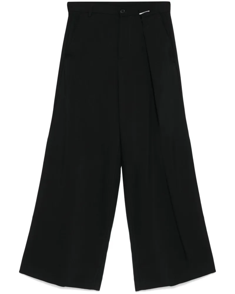Maison Margiela Hose mit Bundfalten - Schwarz Schwarz