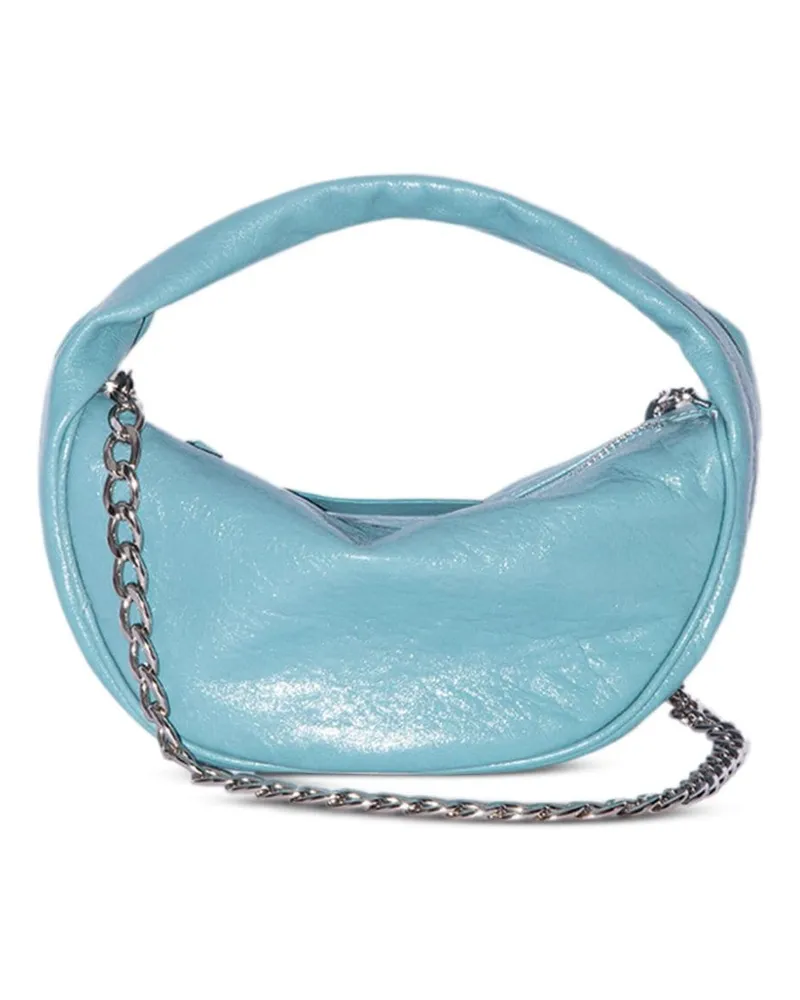 by FAR Mini Cush Cadet Schultertasche mit Knitteroptik - Blau Blau