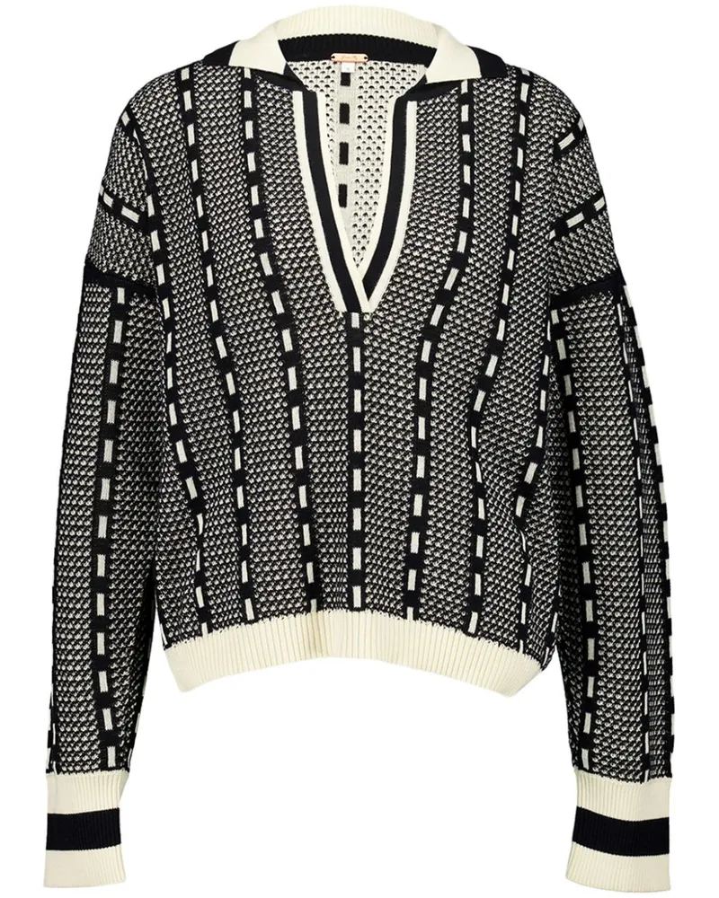 Johanna Ortiz Pullover mit geometrischem Print - Schwarz Schwarz