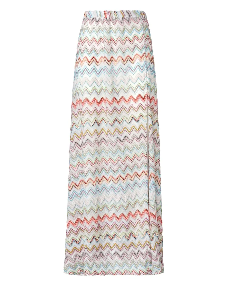 Missoni Maxirock mit Zickzackmuster - Weiß Weiß