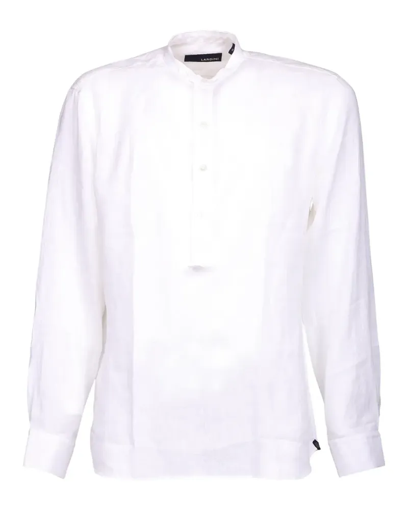 LARDINI band-collar shirt - Weiß Weiß