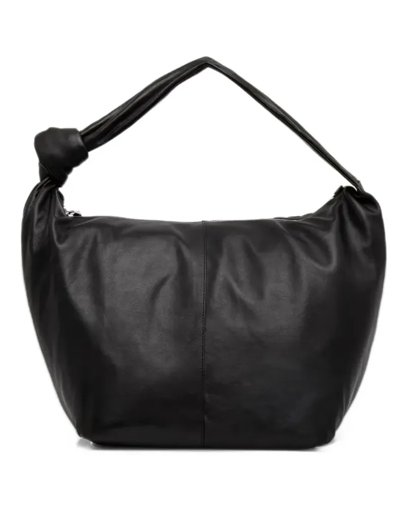 AllSaints knotted leather shoulder bag - Schwarz Schwarz