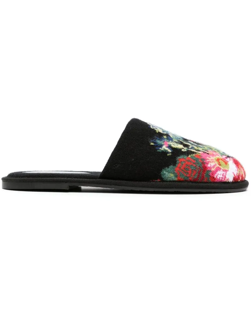 Barrie Klassische Intarsien-Slipper - Schwarz Schwarz