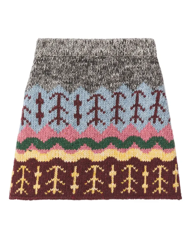 La DoubleJ Gestrickter Chalet Minirock - Grau Grau