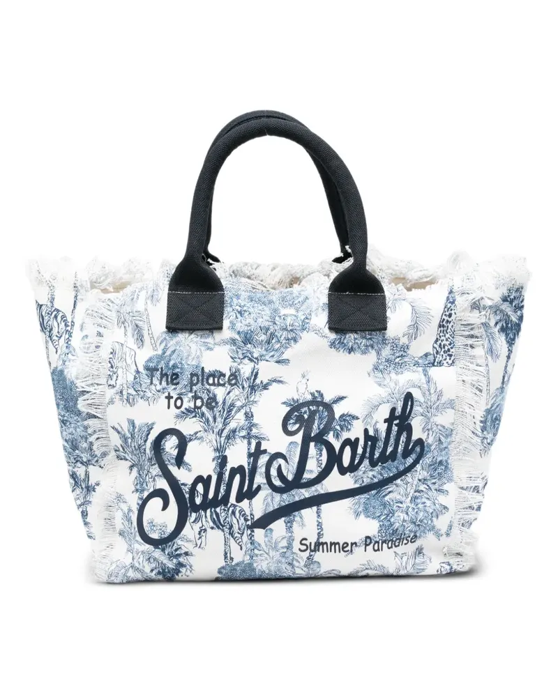 MC2 Saint Barth Vanity frayed tote bag - Weiß Weiß