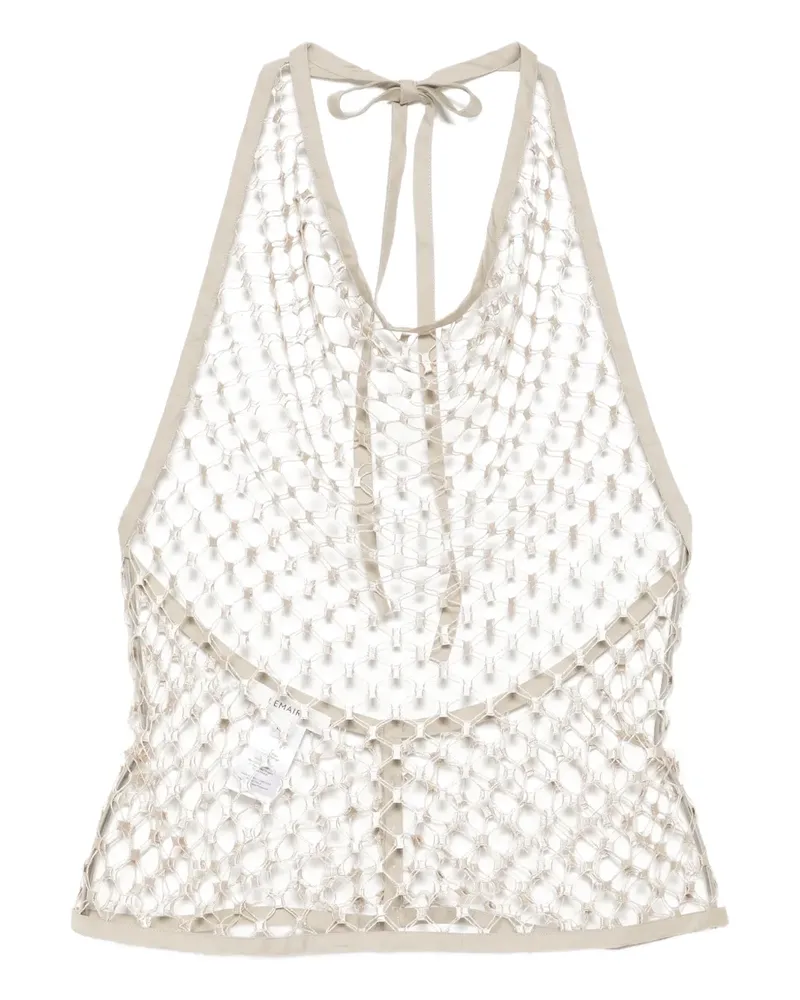 Christophe Lemaire Fishnet Neckholder-Top - Nude Nude