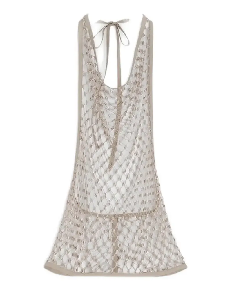 Christophe Lemaire Neckholder-Top aus Mesh - Nude Nude