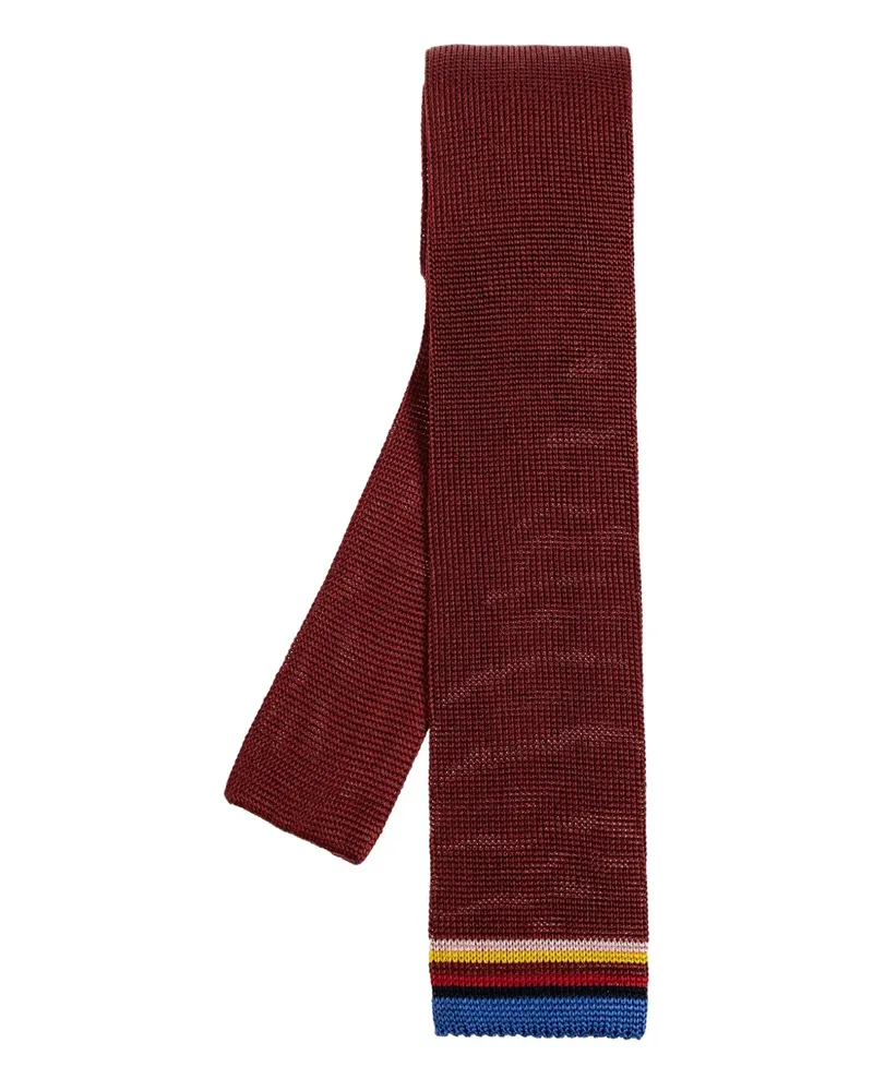 Paul Smith striped silk tie - Rot Rot