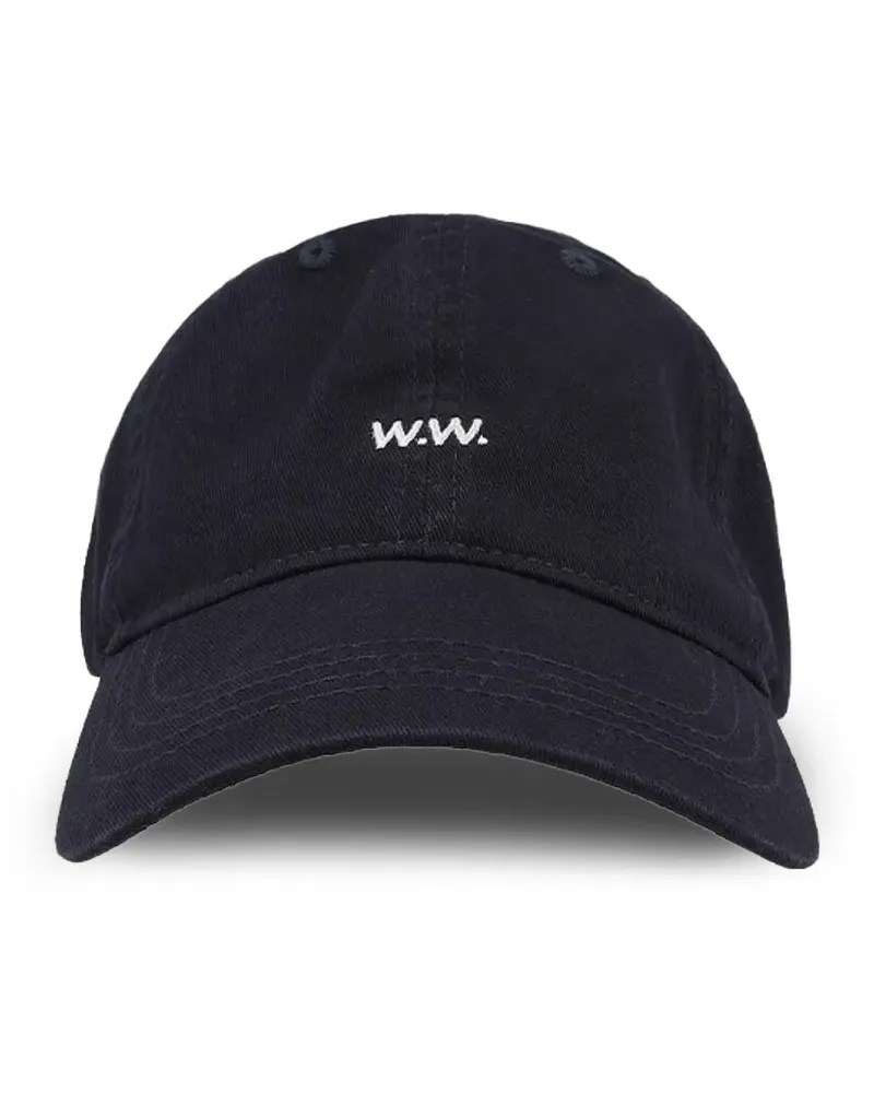 Wood Wood Baseballkappe mit Logo-Stickerei - Blau Blau