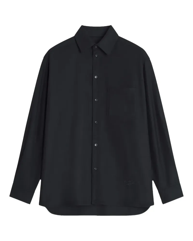 Kitsuné Besticktes Hemd - Schwarz Schwarz