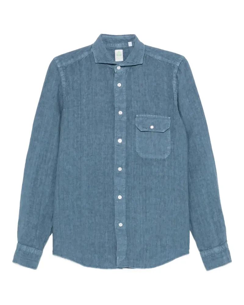Finamore 1925 button-down flap-pocket shirt - Blau Blau