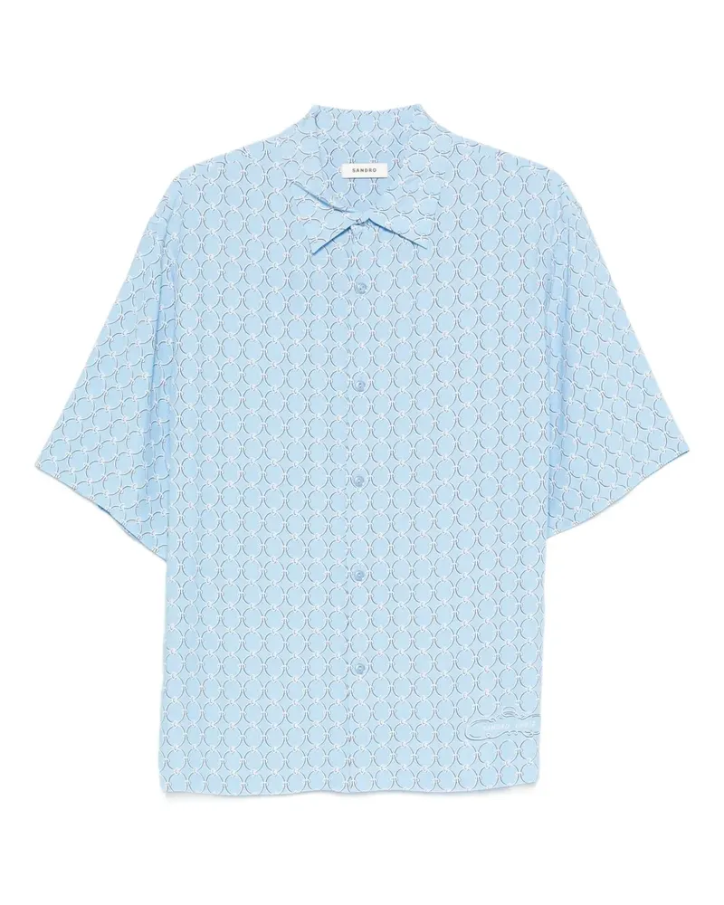 Sandro Geometrisch gemustertes Hemd - Blau Blau