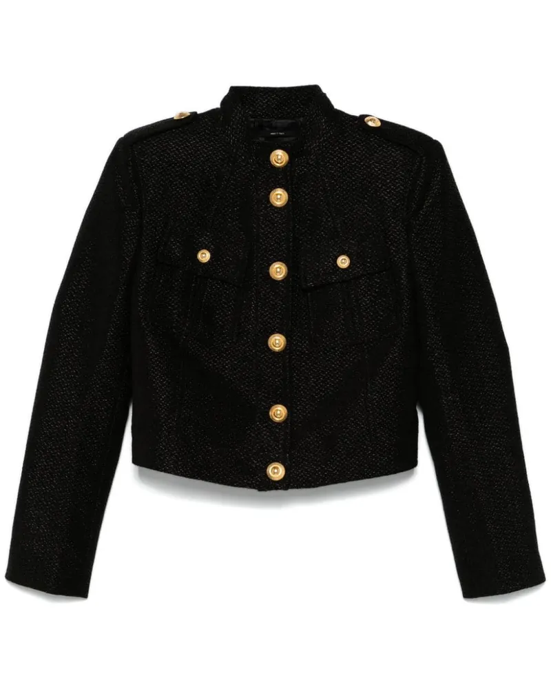 Tom Ford Tweed-Jacke - Schwarz Schwarz