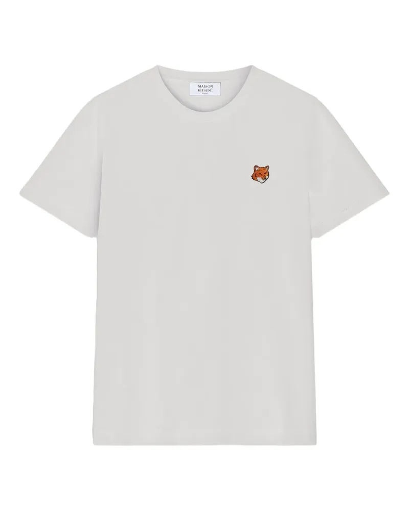 Kitsuné T-Shirt mit Fox Head-Patch - Weiß Weiß