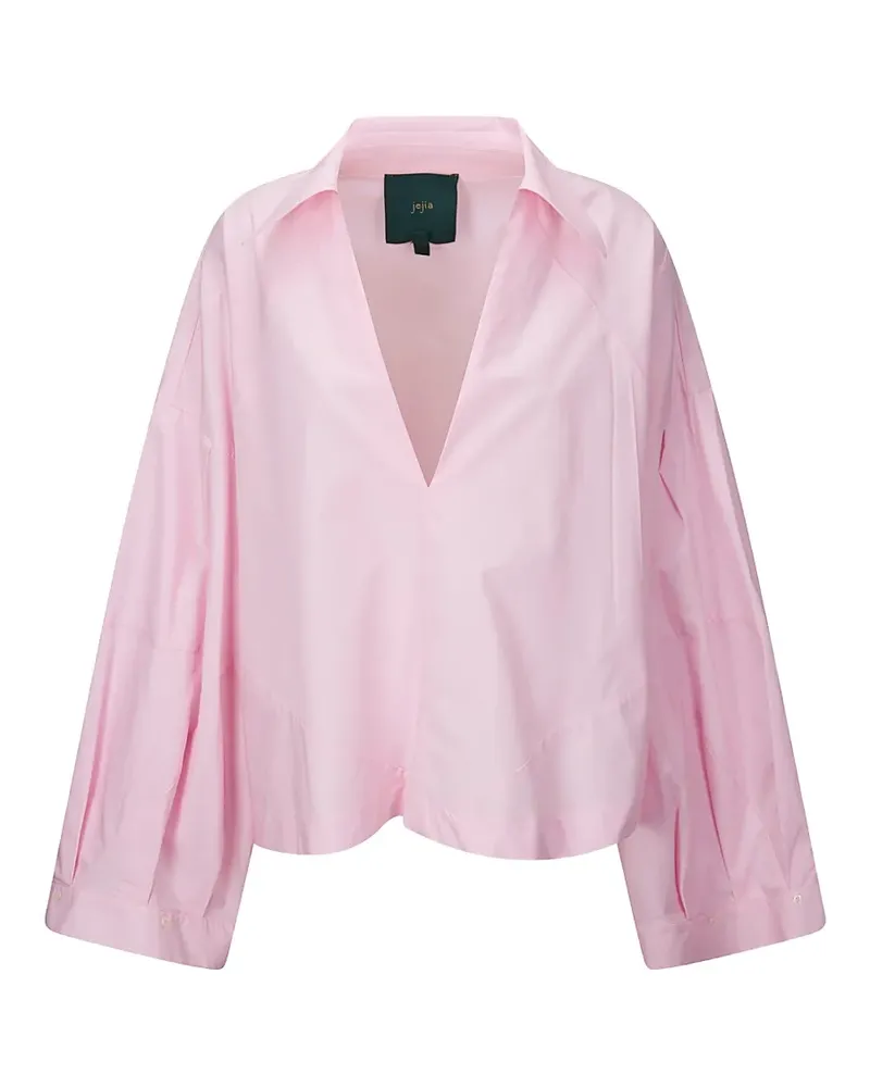 Jejia Bluse mit V-Ausschnitt - Rosa Rosa