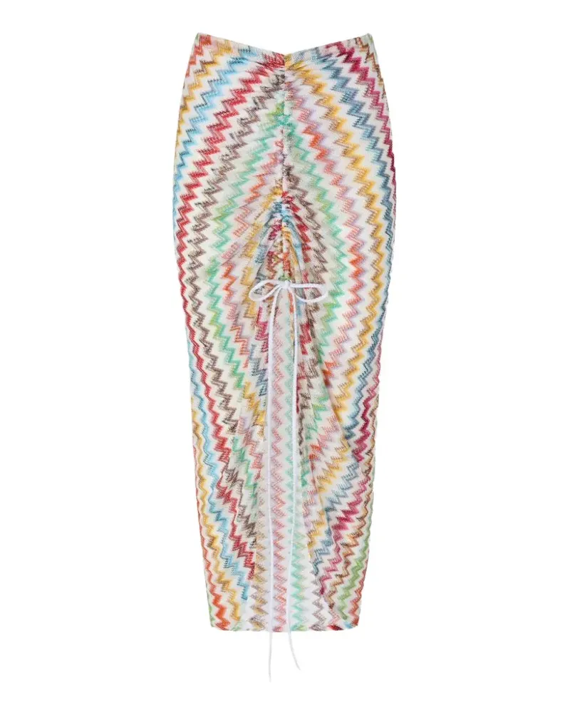 Missoni zigzag-pattern long skirt - Weiß Weiß