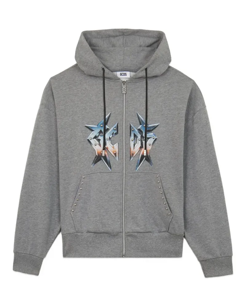 GCDS Kapuzenjacke mit Nieten - Grau Grau