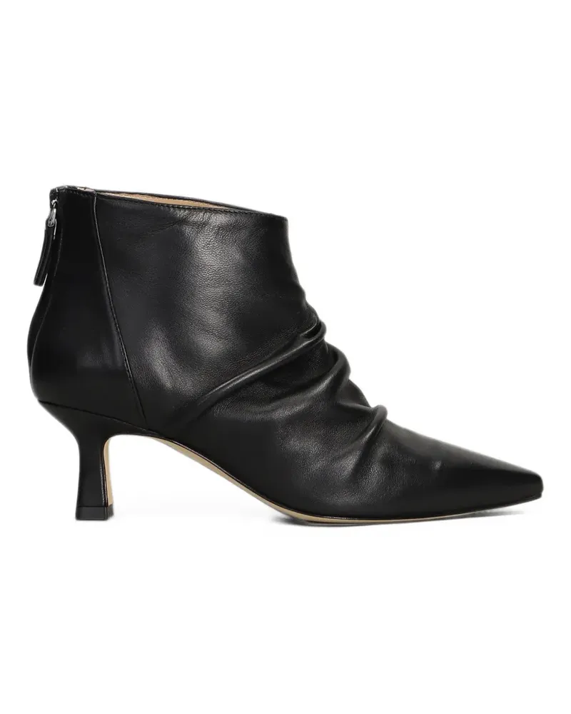The Seller ruched pointed-toe ankle boots - Schwarz Schwarz