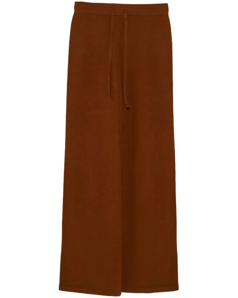 Yves Salomon Gestrickte Hose mit weitem Bein - Braun Braun