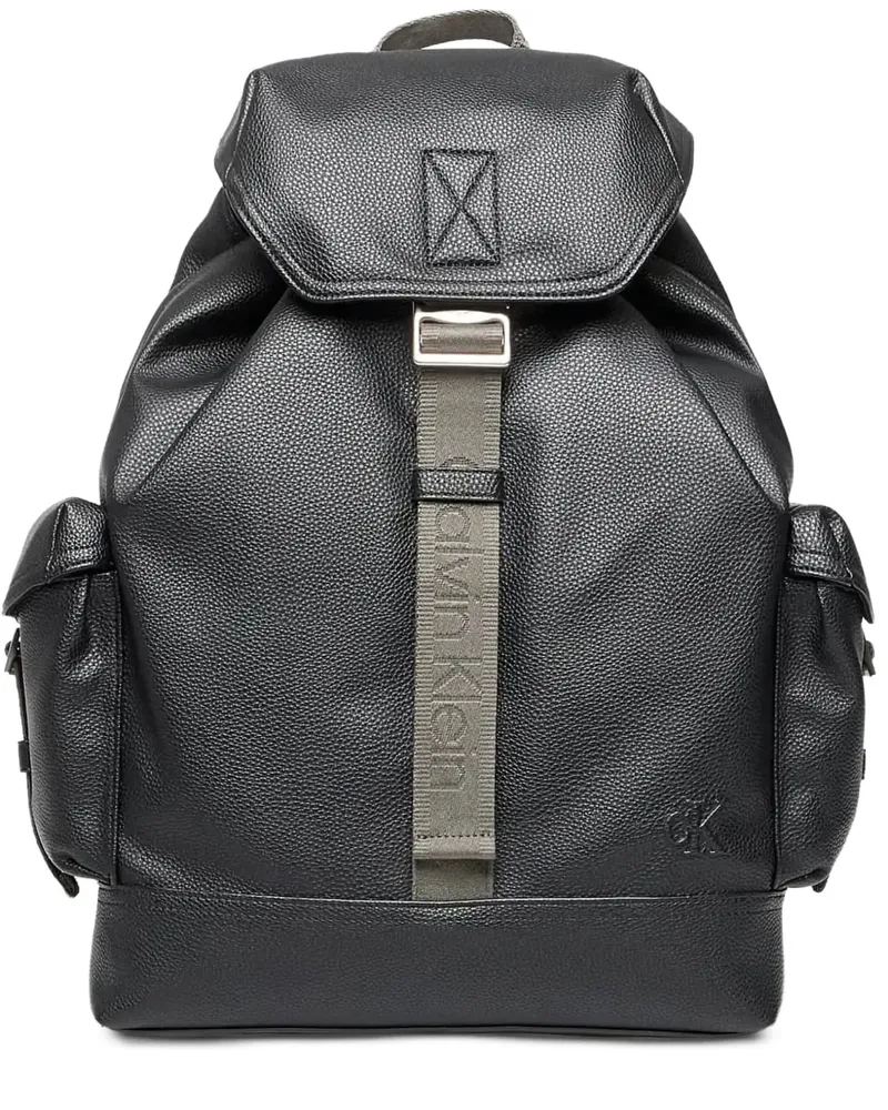 Calvin Klein Rucksack aus Faux-Leder - Schwarz Schwarz