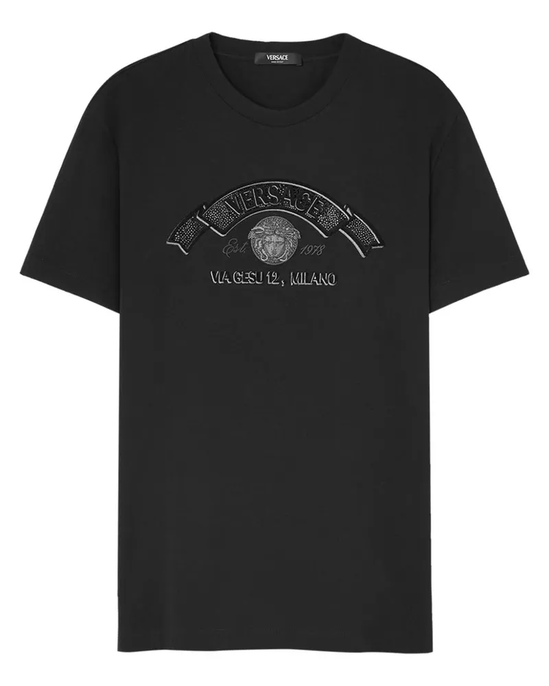 Versace Medusa Stamp 3D T-Shirt - Schwarz Schwarz