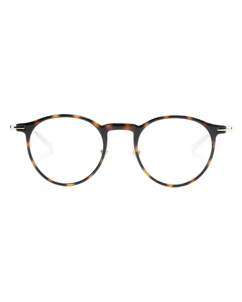 Montblanc Runde Brille in Schildpattoptik - Braun Braun