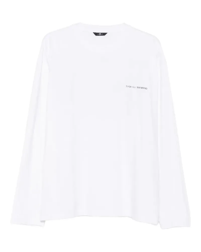 7 for all mankind Langarmshirt mit grafischem Print - Weiß Weiß