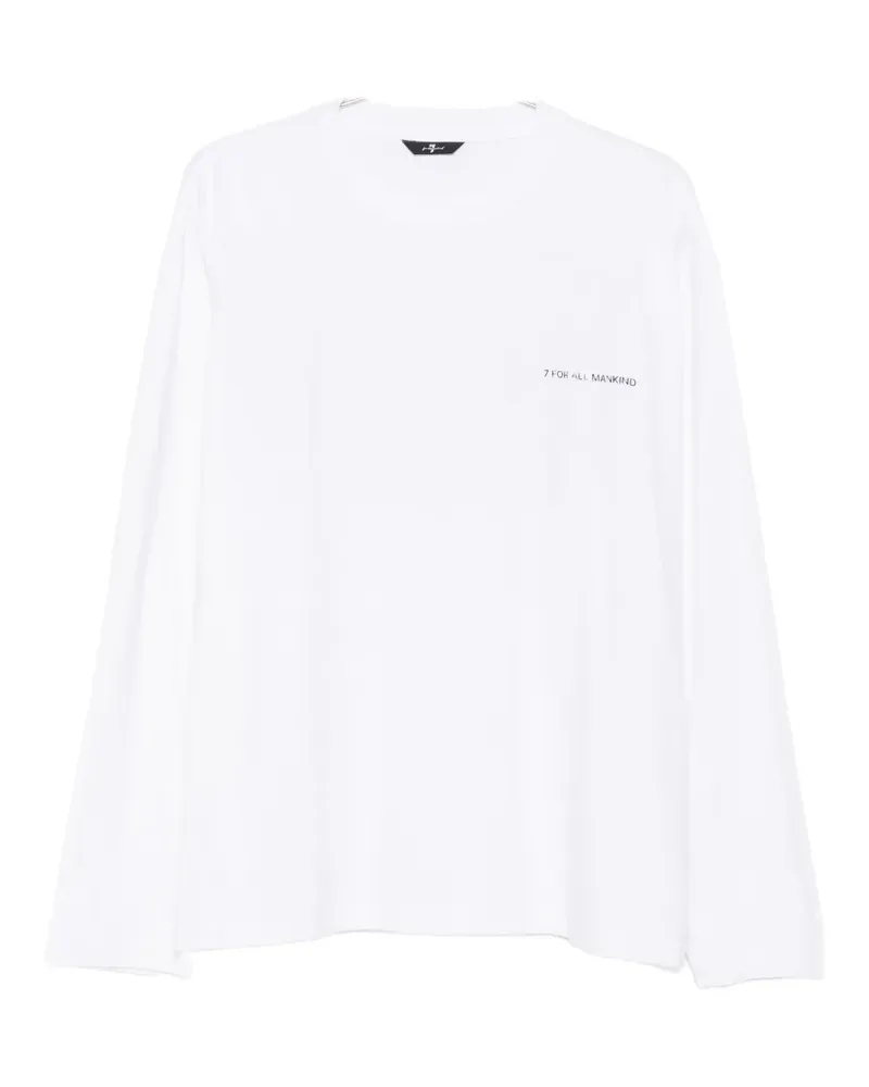 7 for all mankind graphic-print long-sleeve T-shirt - Weiß Weiß