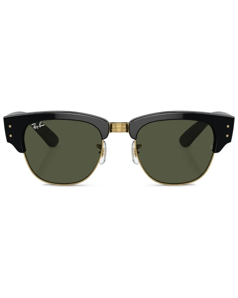 Ray Ban Eckige Mega Clubmaster Sonnenbrille - Schwarz Schwarz