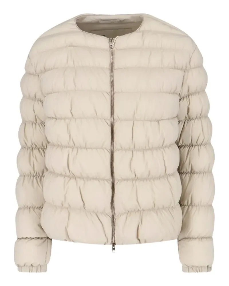Herno zip quilted coat - Nude Nude
