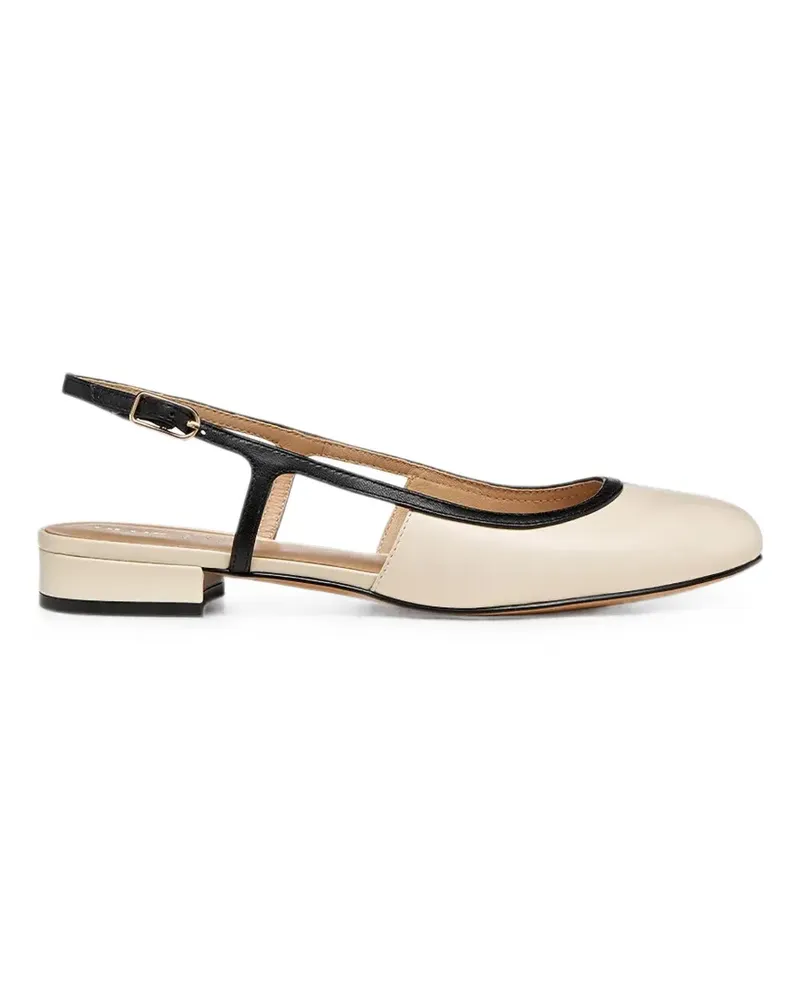 Geox Virnilisa B slingback contrast-trim ballet flats - Nude Nude