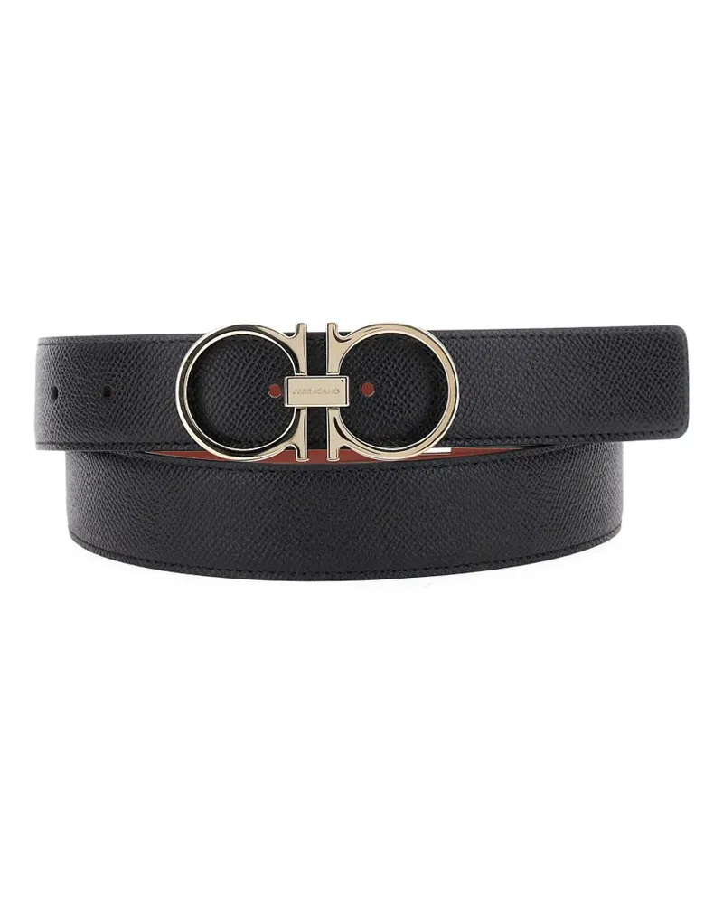 Ferragamo Wendbarer Gürtel mit Gancini-Schnalle - Schwarz Schwarz
