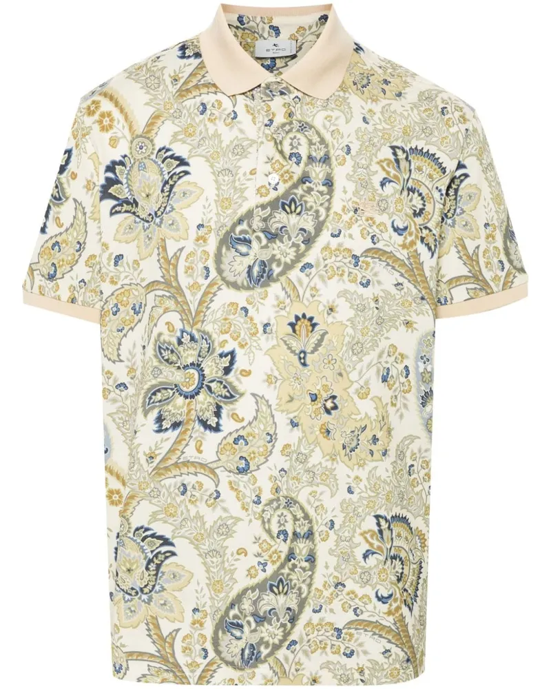 Etro Poloshirt mit Paisley-Print - Nude Nude